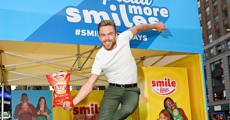 Dancer, Actor And Singer Derek Hough Kicks Off The Lay's Smiles Campaign By Unveiling The First-Ever Smiles Station In Times Square